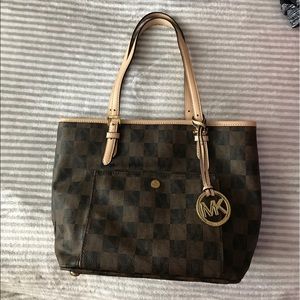 Michael Kors checkerboard print tote