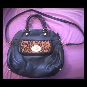 Emma Fox Leopard and Leather purse