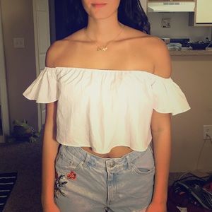 Off the shoulder crop top