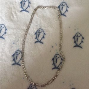Sterling silver figaro chain necklace