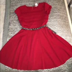 Classy, tailored, red dress