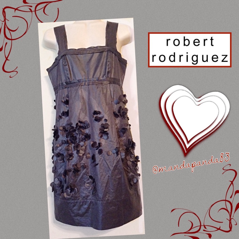 Robert Rodriguez Charcoal Confetti Cocktail Dress