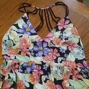 Forever 21 open strappy back maxi dress size L