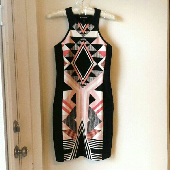 Express Aztec Print Dress - Picture 3 of 4