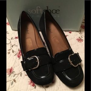 Soft Shoe Black Suede Pumps