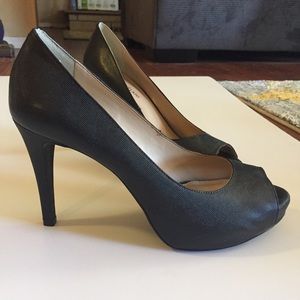 Antonio Melani Black Peep Toe Pumps