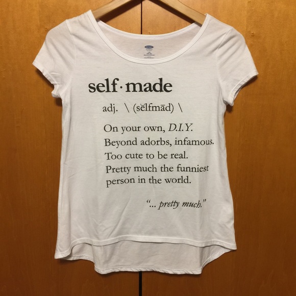 Old Navy Tops - Self Made Quote Graphic Tee
