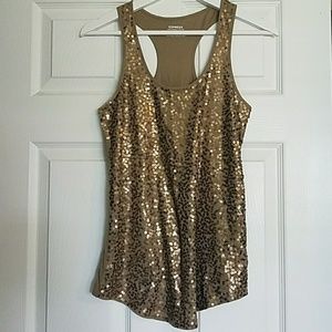 Gold Express sequin tank top. Worn once