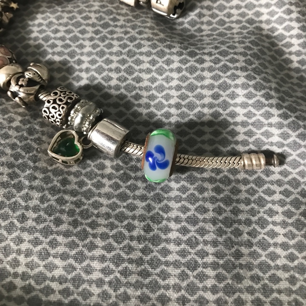 Blue and Green Pandora Bead