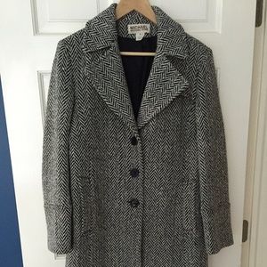 MICHAEL Michael Kors Herringbone Pea Coat