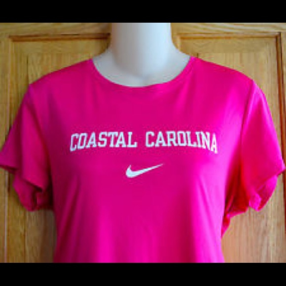 Nike Pink Swoosh Dri-Fit Fan Apparel Shirt