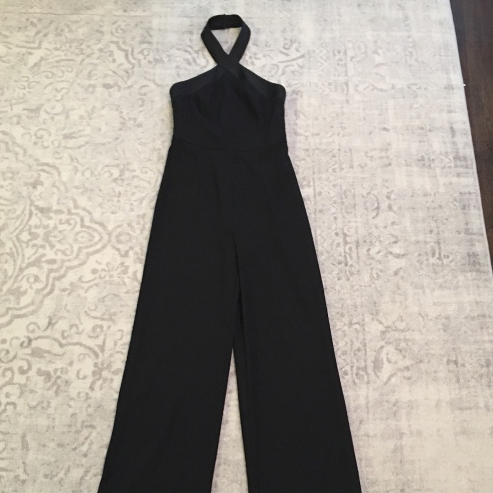 Black TOPSHOP halter jumpsuit/romper NWOT
