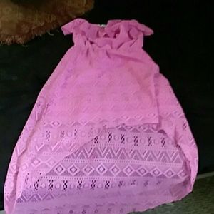 A strapless lavender, cute summer dress