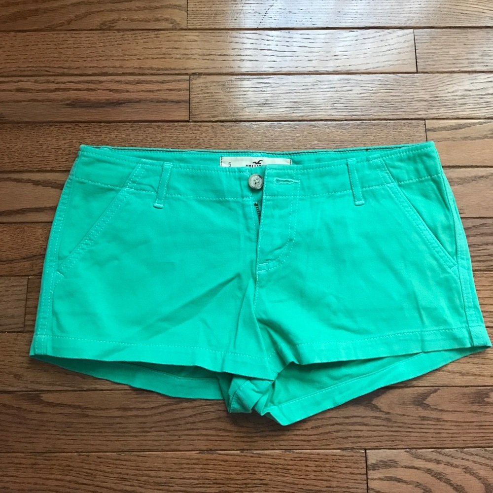 mint green shorts