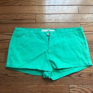 mint green shorts