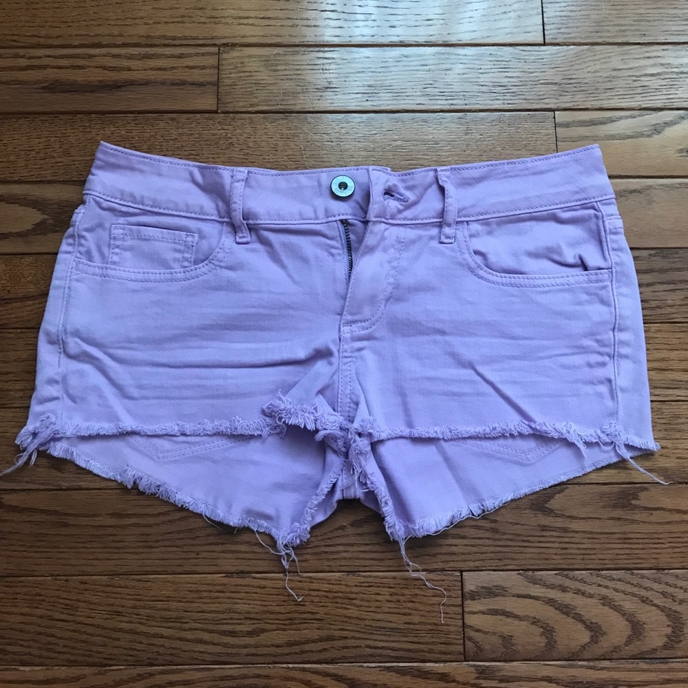 purple low rise denim