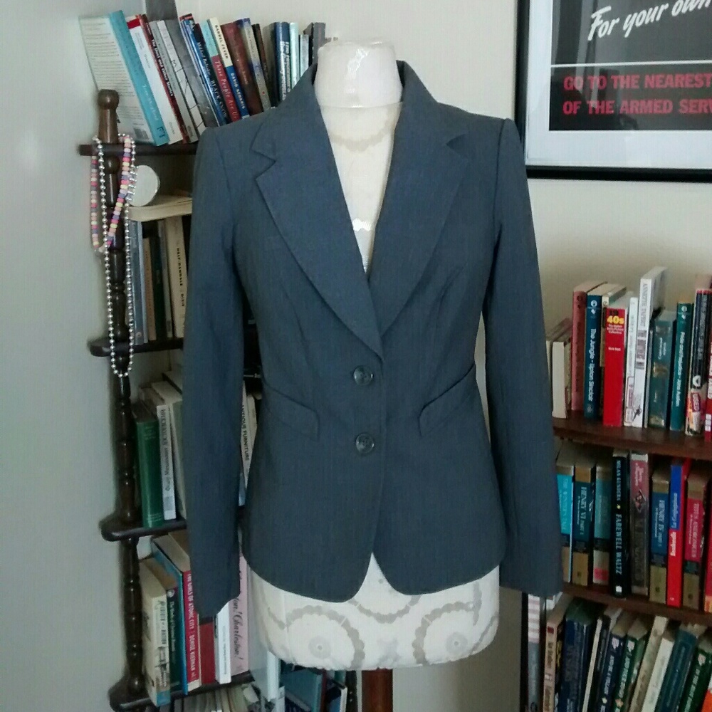 Gray suit jacket
