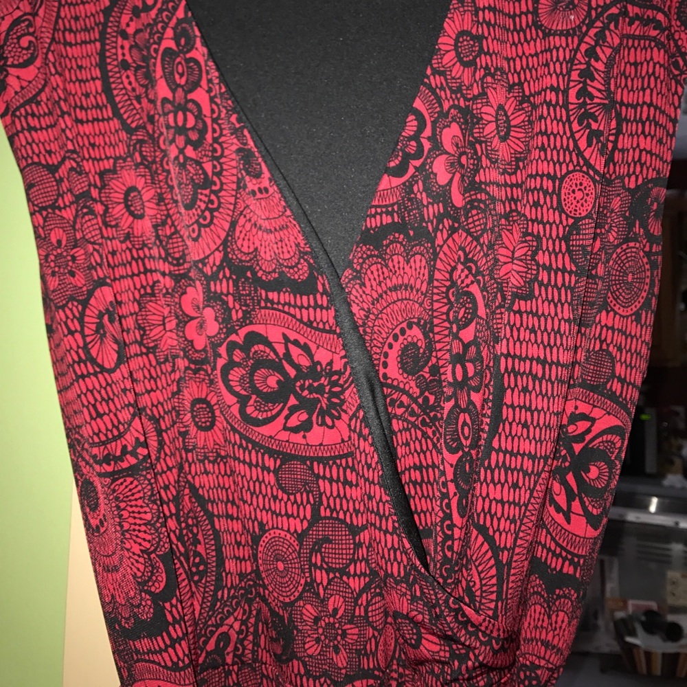Beautiful red and black dress