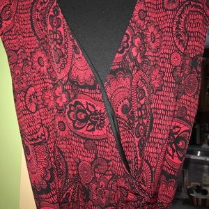 Beautiful red and black dress