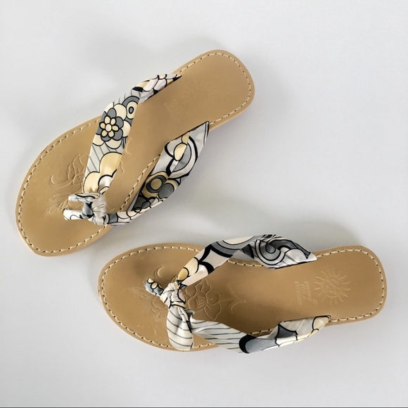 Silk Tie Sandals - Picture 1 of 2