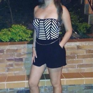 Black and white Romper/ Jumpsuit