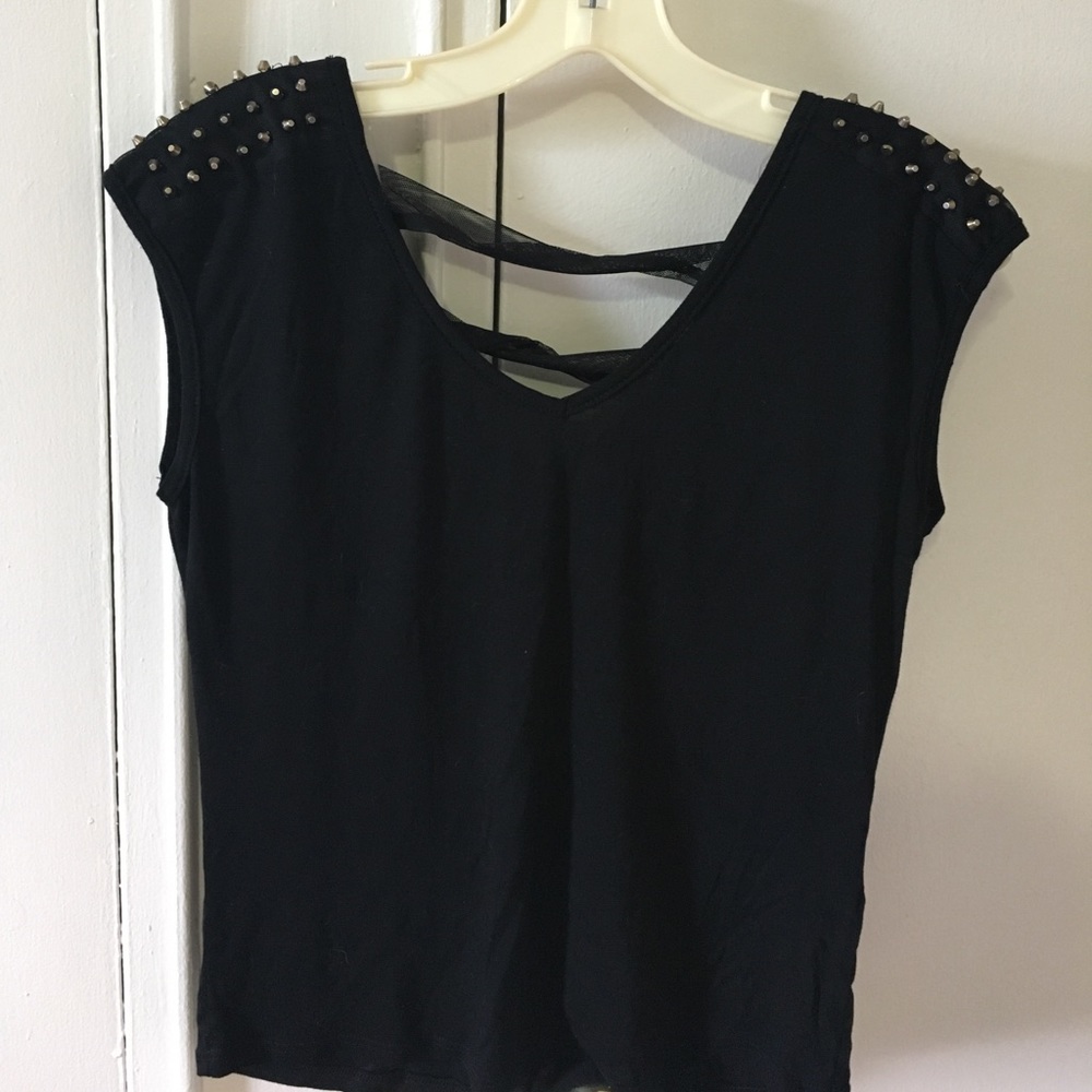 Black cut off back