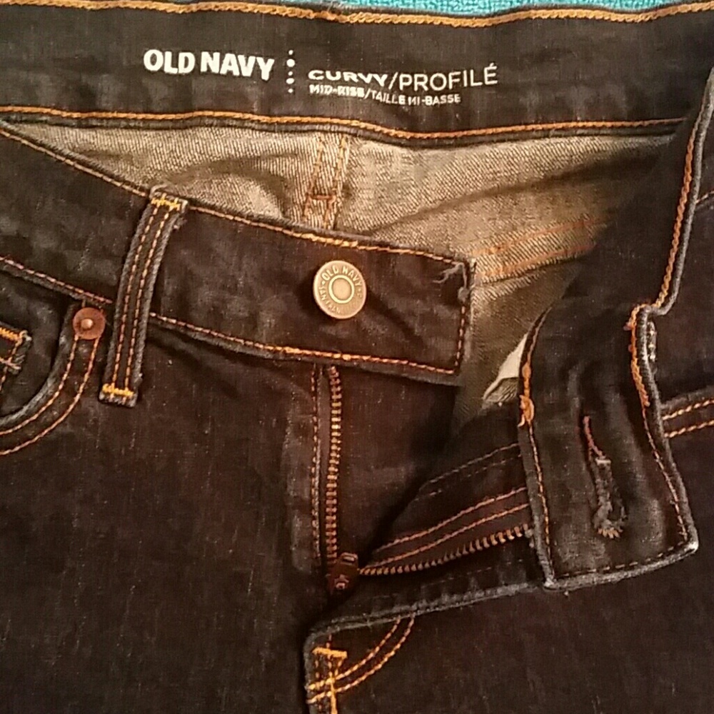 Old Navy Mid-Rise Curvy Jeans 0 SHORT
