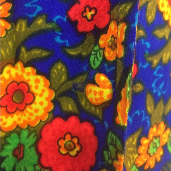 SaleVintage 70's dress maxi slit halter 12 - Picture 3 of 7