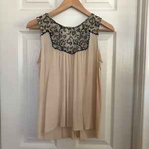 ZARA Cream & Black Blouse, size S