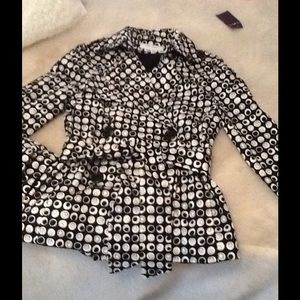 Zara Basic black & white short trench/jacket
