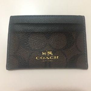 Coach brown card case
