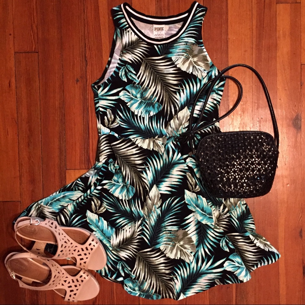 Vs PINK Jungle Print Skater Dress