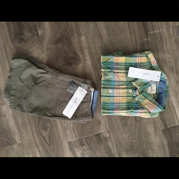 BRAND NEW! Peek button up top & matching shorts. - Picture 1 of 1