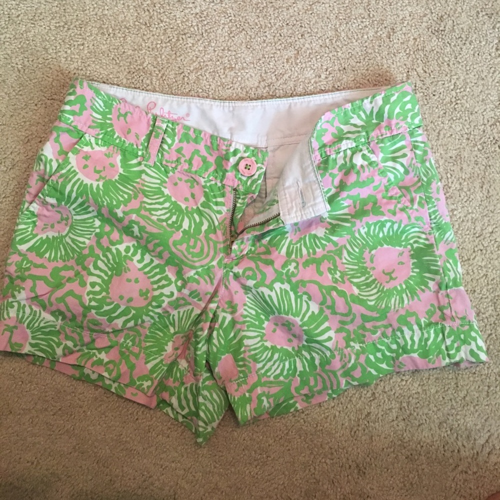 Lilly Pulitzer Pink & Green Printed Short