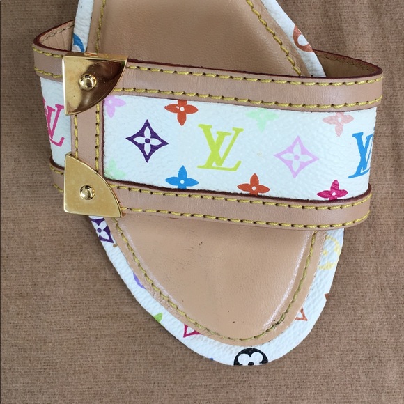 LOUIS VUITTON MULTICOLORED MULE SANDALS- PERFECT🎉 - Picture 2 of 7