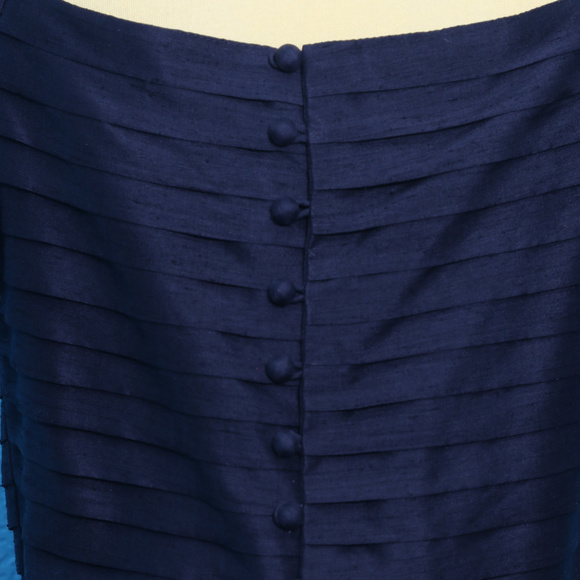 Vintage Black Formal Holiday Dress Crepe M/L - Picture 4 of 8