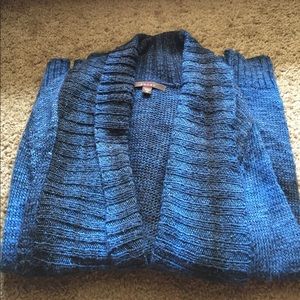 Blue/black knee length sweater medium