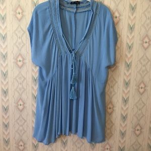 Light blue top