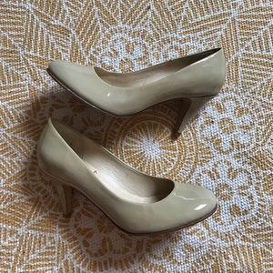 Opening Ceremony Tan Patent Leather Heels