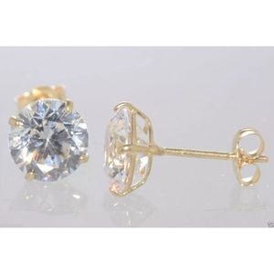 14k Pure Yellow Gold Stud Earrings