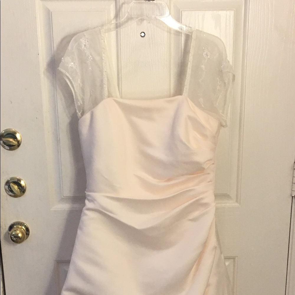 Michelangelo Satin A-Line wedding gown