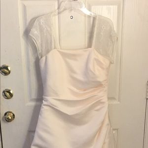 Michelangelo Satin A-Line wedding gown