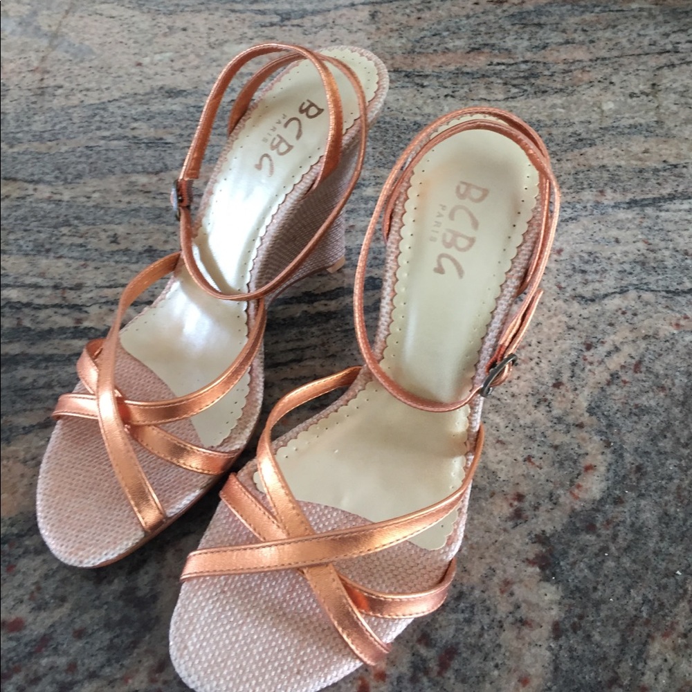 BCBG Paris Strappy Wedges