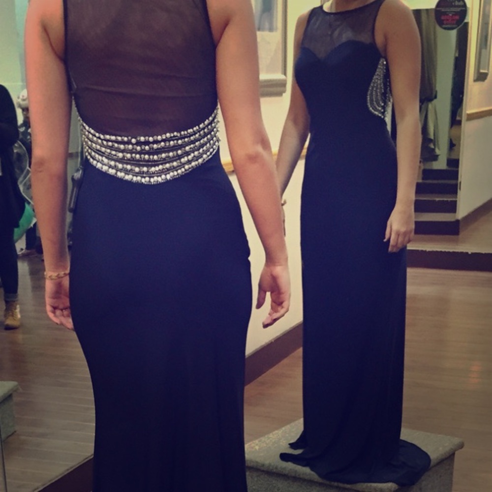 Navy blue prom dress