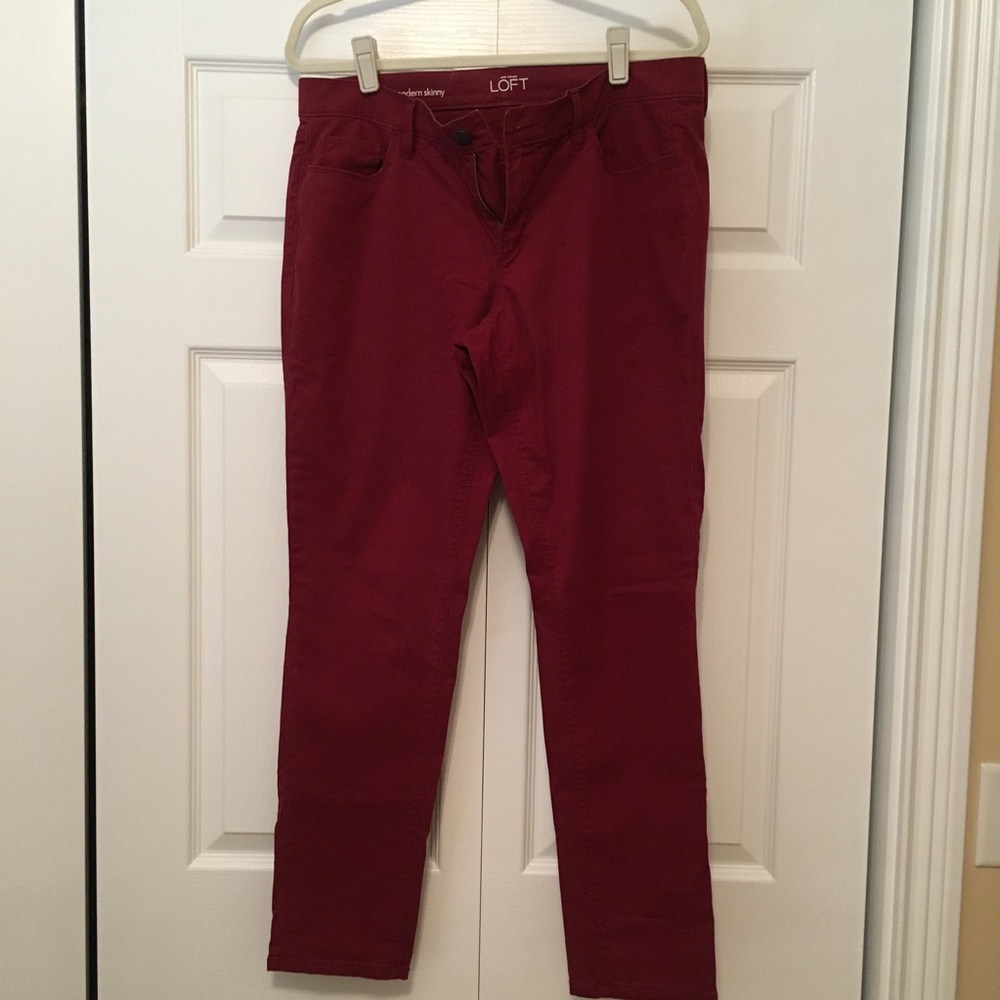 LOFT Cranberry Skinny Jean, sz. 12