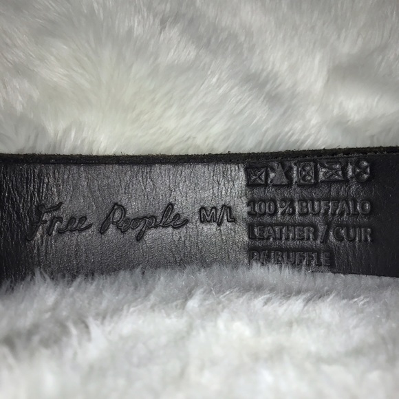 free people buffalo leather x belt - Picture 2 of 2