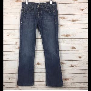 MISS ME Womens Stretch BootCut Distressed Jeans 30