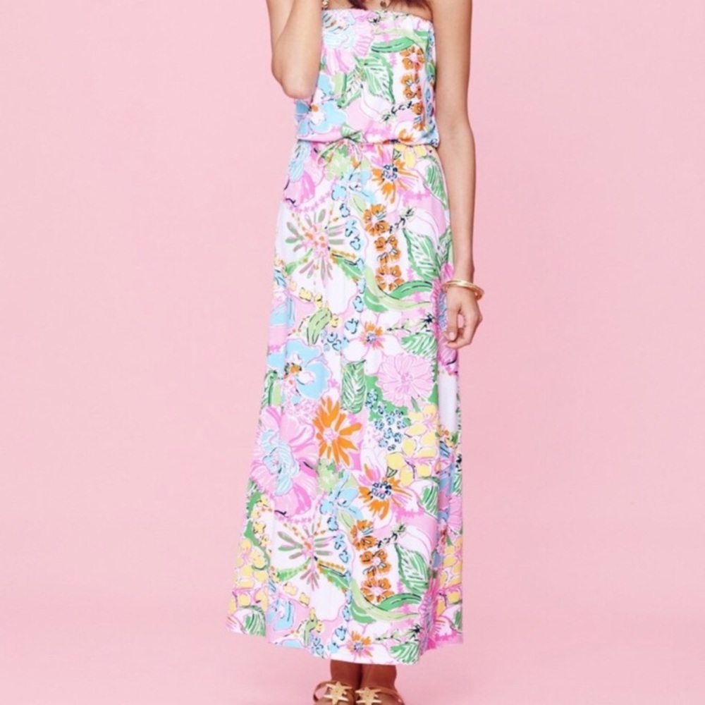 NWOT Lilly Pulitzer Strapless Maxi Dress 🌸