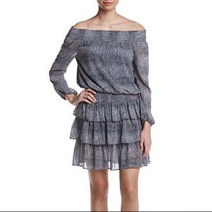 Michael Kors Zephyr Chiffon Off The Shoulder Dress