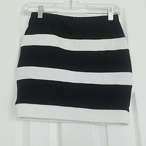*3 for $10*Charlotte Russe black white stripe skirt